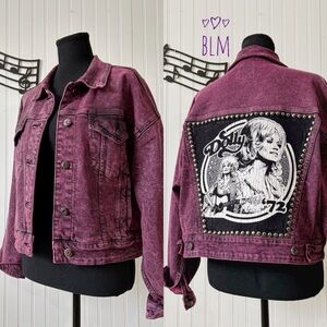Dolly Parton acid wash denim jacket